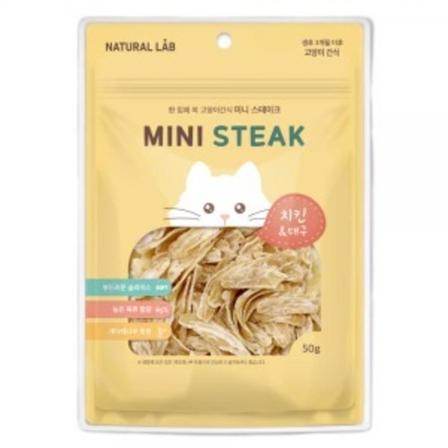 네츄럴랩 고양이간식 미니 스테이크 치킨&대 50g