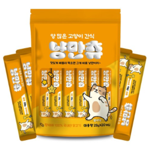 양많은 고양이 짜먹는 간식 냥만츄 ［황태］