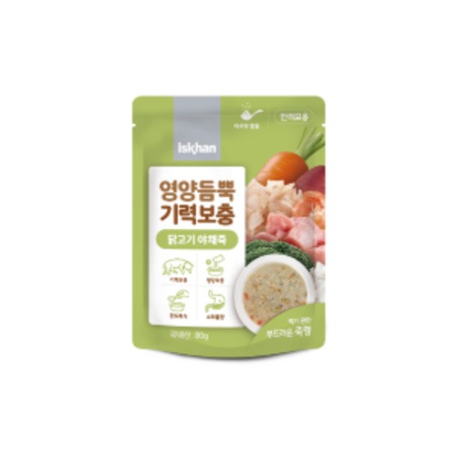 이즈칸 캣 영양듬뿍기력보충 닭고기야채죽 80g [주문단위 12개]