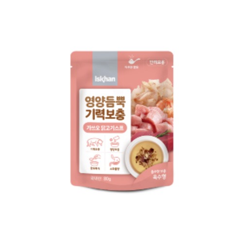 이즈칸 캣 영양듬뿍기력보충 가쓰오닭고기스프 80g [주문단위 12개]